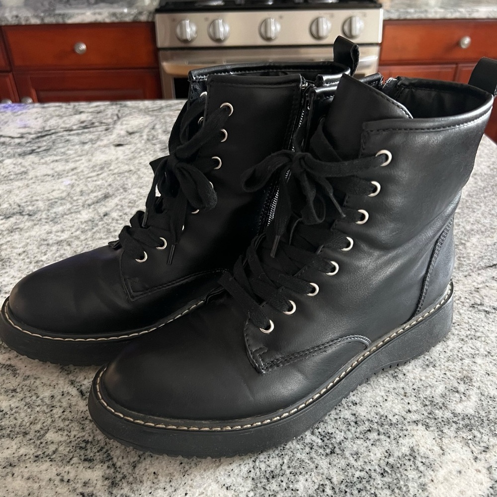 Madden Girl Black Kurrt Combat Boots